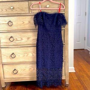 Off shoulder Monique Lhullier dress